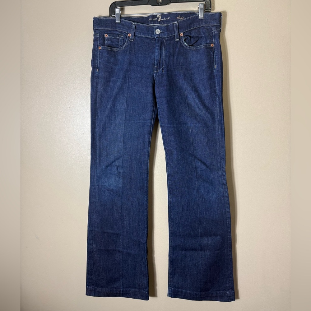 DOJO 7 For All Mankind Dark Blue Boot Cut Jeans